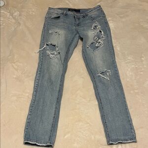 Just USA Light Blue Distressed Skinny Jeans